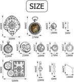 18pcs Mixed Clock Watch Face Charms Tibetan Silver Steampunk Pendant