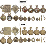 18pcs Mixed Clock Watch Gear Steampunk Charms for DIY Bracelet Making