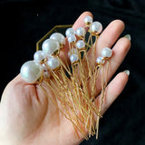 18pcs U-shaped Pearl Hairpin for Bride's Headwear Hair Insert Set