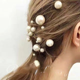 18pcs U-shaped Pearl Hairpin for Bride's Headwear Hair Insert Set