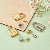 18pcs 304 Stainless Steel Heart Lock Charms for DIY Necklace Jewelry Making