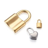 18pcs 304 Stainless Steel Heart Lock Charms for DIY Necklace Jewelry Making
