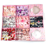 18pcs Kids Cartoon Hair Clip Girl Baby Bow Hairpin Hair Rope Hair Ring Circle