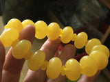 Natural Mexican Yellow Amber Beeswax Bead Bracelet