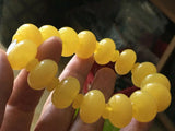 Natural Mexican Yellow Amber Beeswax Bead Bracelet
