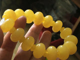 Natural Mexican Yellow Amber Beeswax Bead Bracelet