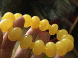 Natural Mexican Yellow Amber Beeswax Bead Bracelet