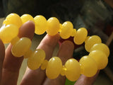 Natural Mexican Yellow Amber Beeswax Bead Bracelet