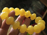 Natural Mexican Yellow Amber Beeswax Bead Bracelet