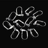 200Pcs Silver Plated French Earring Hooks With Beads Charms