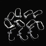 200Pcs Silver Plated French Earring Hooks With Beads Charms