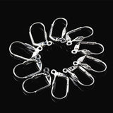 200Pcs Silver Plated French Earring Hooks With Beads Charms