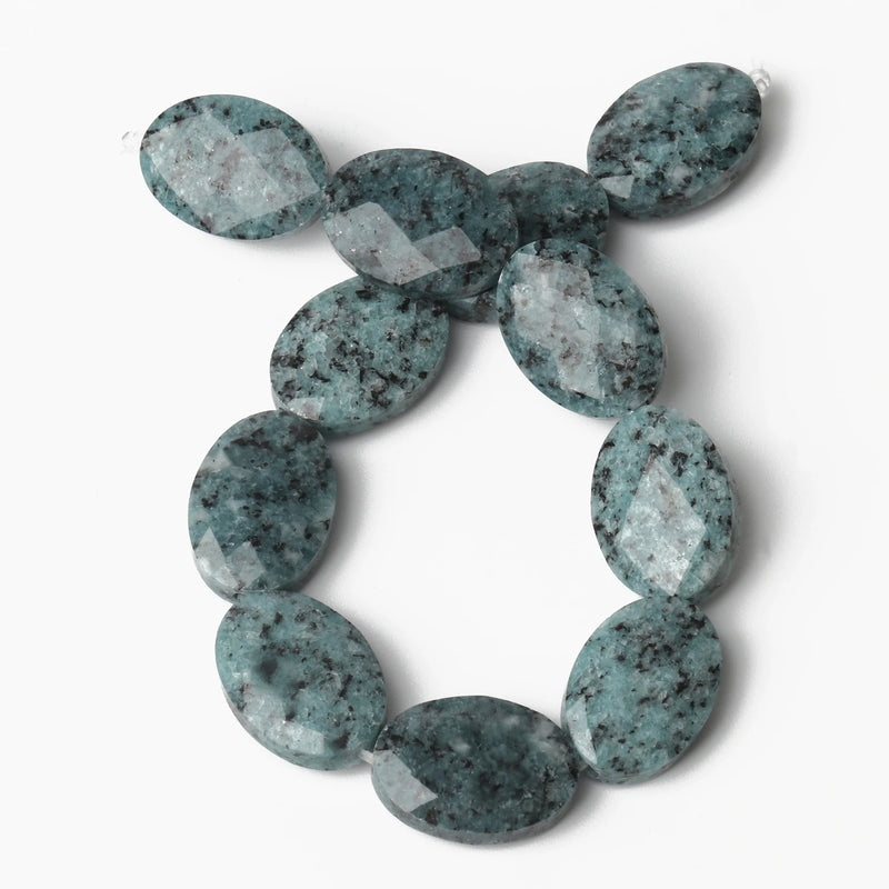 18x13mm Natural Oval Agates Jades Quartz Crystal Faceted Amazonite Beads