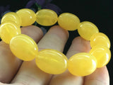 Natural Mexican Amber Beeswax Beads Bracelet 18x14mm