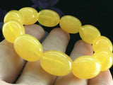 Natural Mexican Amber Beeswax Beads Bracelet 18x14mm