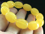 Natural Mexican Amber Beeswax Beads Bracelet 18x14mm