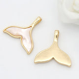 Whale Tail Pendant Charms 14K Plated DIY Jewelry Making Bracelets Necklaces