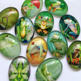 Mixed Pattern Glass Cabochons 20pcs for Jewelry TP-328