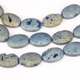 Natural Titanium Druzy Oval Beads Strand