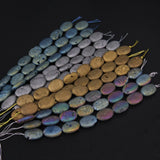 Natural Titanium Druzy Oval Beads Strand