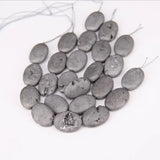 Natural Titanium Druzy Oval Beads Strand