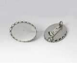 18x25mm Stainless Steel Oval Brooch Base Lace Bezel Pins DIY Findings