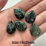 18x25mm Water Drop Gemstone Charms Bead Labradorite Amethyst Quartz Top Drilled