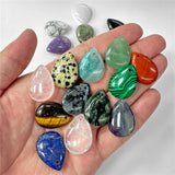 18x25mm Water Drop Gemstone Charms Bead Labradorite Amethyst Quartz Top Drilled