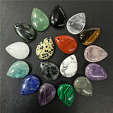 18x25mm Water Drop Gemstone Charms Bead Labradorite Amethyst Quartz Top Drilled