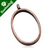 18x25mm oval open back bezel pendant for resin, 10pcs/pkg