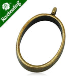 18x25mm oval open back bezel pendant for resin, 10pcs/pkg