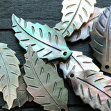 Natural Shell Leaf Earring Charms Necklace Beads DIY Jewelry Making Accessories
