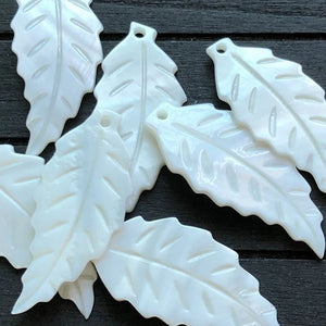 Natural Shell Leaf Earring Charms Necklace Beads DIY Jewelry Making Accessories