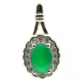 18x9mm Real Sapphire Pink Kunzite Peridot 925 Silver Pendant