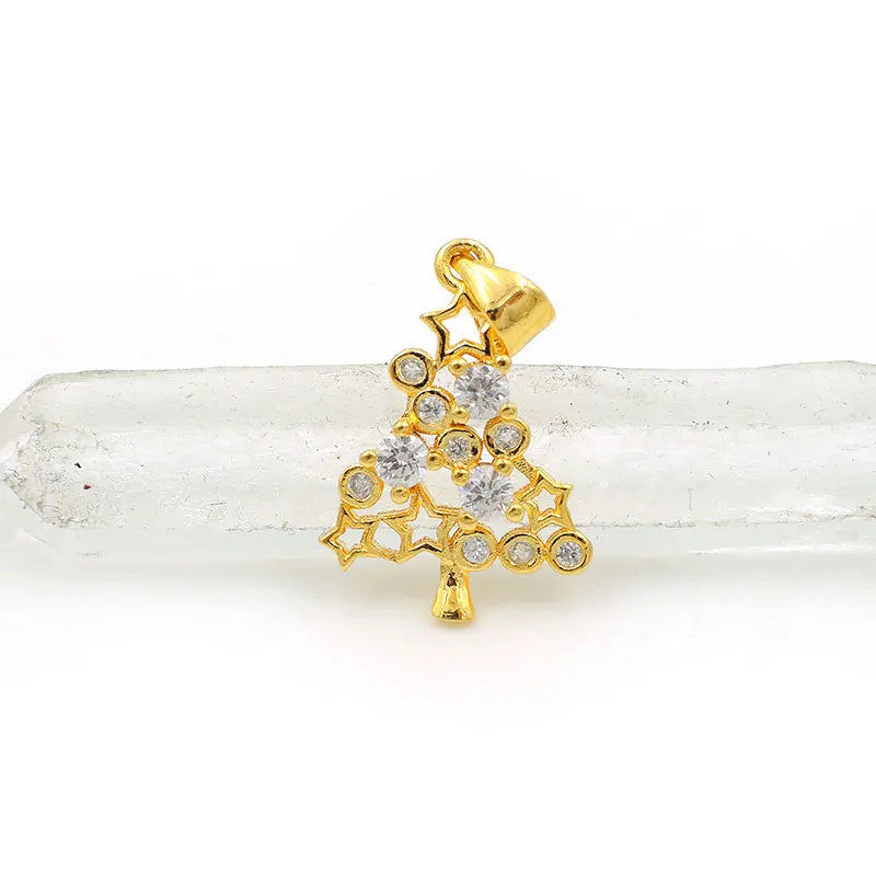 Micro Pave CZ Tree of Life Charm for Necklaces