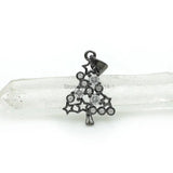 Micro Pave CZ Tree of Life Charm for Necklaces