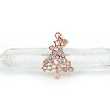 Micro Pave CZ Tree of Life Charm for Necklaces