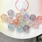 UV Effect Twisted Shape Acrylic Beads 10Pc