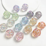 UV Effect Twisted Shape Acrylic Beads 10Pc