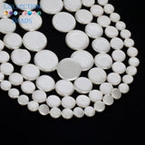 Natural Electroplating Shell Beads Flat Round Spacer Beads for Jewelry
