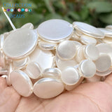 Natural Electroplating Shell Beads Flat Round Spacer Beads for Jewelry