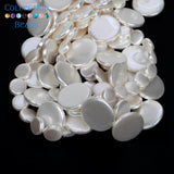 Natural Electroplating Shell Beads Flat Round Spacer Beads for Jewelry