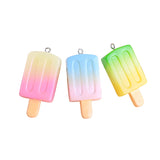Colorful Resin Ice Cream Pendant Charms Ornament Accessories 40pcs DIY Jewelry