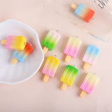 Colorful Resin Ice Cream Pendant Charms Ornament Accessories 40pcs DIY Jewelry