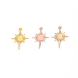 Brass Star Pendant for Jewelry Making