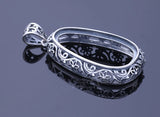 925 Sterling Silver Women Semi Mount Base Blank Pendant Setting