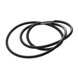 19.75 Inch Rubber Cord Necklace with Stainless Steel Closure