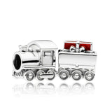 925 Silver Christmas Charm Snowman House DIY Stone for Women Chinese Enamel