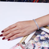 Round CZ Bracelets for Mother, Fast Jewelry, Small Crystal 2 Lines