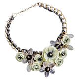 Chunky Floral Bib Statement Necklace Women's Costume Jewelry